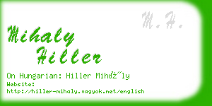mihaly hiller business card